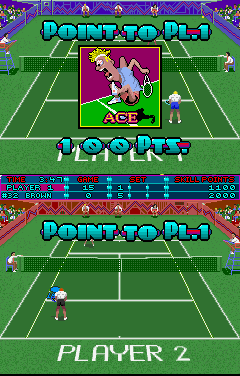 Hot Shots Tennis (Arcade) screenshot: Another ace