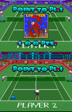 Hot Shots Tennis (Arcade) screenshot: Lobster