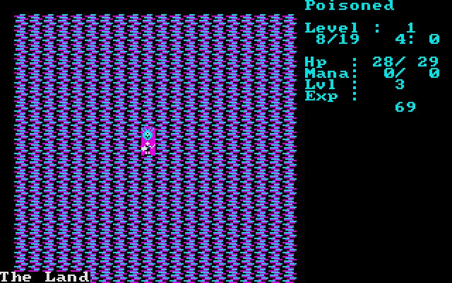 The Land (DOS) screenshot: In mortal combat!