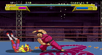 Burning Rival (Arcade) screenshot: Jackson down