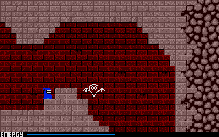 Crystal Caverns (Atari ST) screenshot: A ghost is attacking