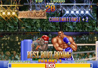 Best Bout Boxing (Arcade) screenshot: Thamalatt Zip vs Grute Smith (demo)