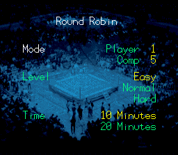 Natsume Championship Wrestling (SNES) screenshot: Round Robin