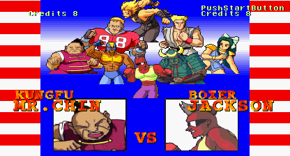 Burning Rival (Arcade) screenshot: Mr. Chin vs Jackson