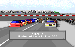 Bill Elliott's NASCAR Challenge (Amiga) screenshot: Get ready to race!