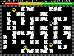 Eskimo Eddie (ZX Spectrum) screenshot: Scored 400 for killing one.