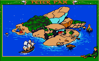 Peter Pan (Atari ST) screenshot: It's on this island your adventure takes place
