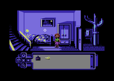Caren and the Tangled Tentacles (Commodore 64) screenshot: First room