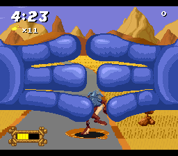 Taz-Mania (SNES) screenshot: Hard to see anything now