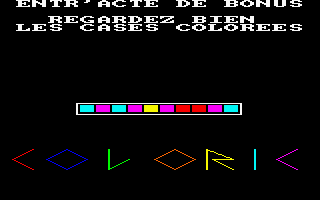 Coloric (Amstrad CPC) screenshot: Bonus game between levels
