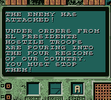 Cannon Fodder (Game Boy Color) screenshot: Briefing