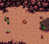 Cannon Fodder (Game Boy Color) screenshot: We will bomb this cabin!!!