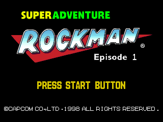 Super Adventure Rockman (PlayStation) screenshot: Title screen (Episode 1)
