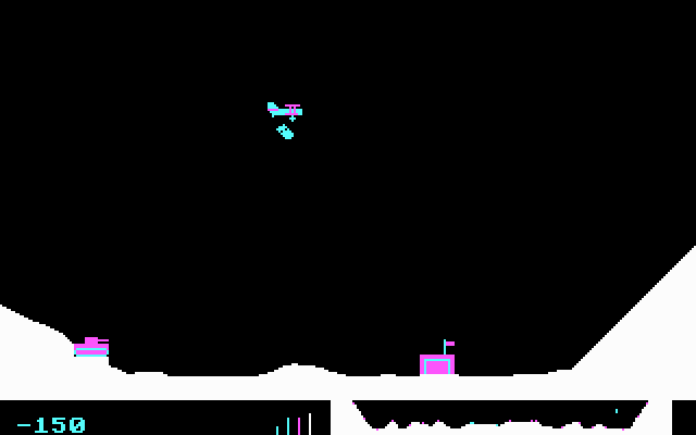 Sopwith (DOS) screenshot: Bombs Away!