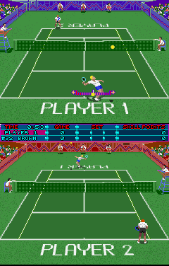 Hot Shots Tennis (Arcade) screenshot: Serving
