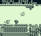 The Adventures of Star Saver (Game Boy) screenshot: The Lions Head is one of many power-ups.