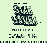 The Adventures of Star Saver (Game Boy) screenshot: Title screen