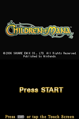 Children of Mana (Nintendo DS) screenshot: Title screen