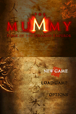 The Mummy: Tomb of the Dragon Emperor (Nintendo DS) screenshot: Title screen