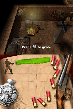 The Mummy: Tomb of the Dragon Emperor (Nintendo DS) screenshot: Grabbing this