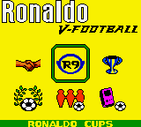 Ronaldo V-Soccer (Game Boy Color) screenshot: Main menu