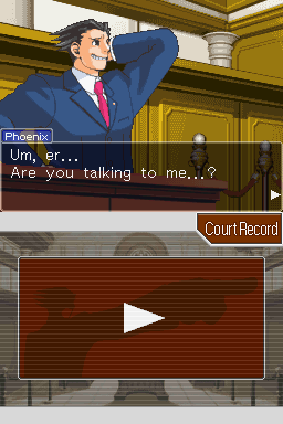 Phoenix Wright: Ace Attorney - Justice for All (Nintendo DS) screenshot: Main character of the game