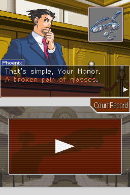 Phoenix Wright: Ace Attorney - Justice for All (Nintendo DS) screenshot: Using items