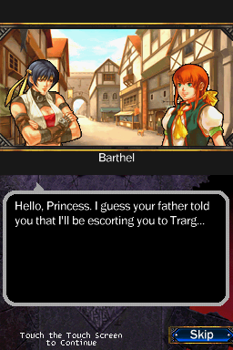 Puzzle Quest: Challenge of the Warlords (Nintendo DS) screenshot: Talking to the princess.