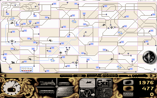 Arctic Baron (Amiga) screenshot: Railroad network (AGA version)