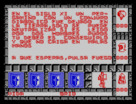 El Cid (ZX Spectrum) screenshot: Introduction to mission