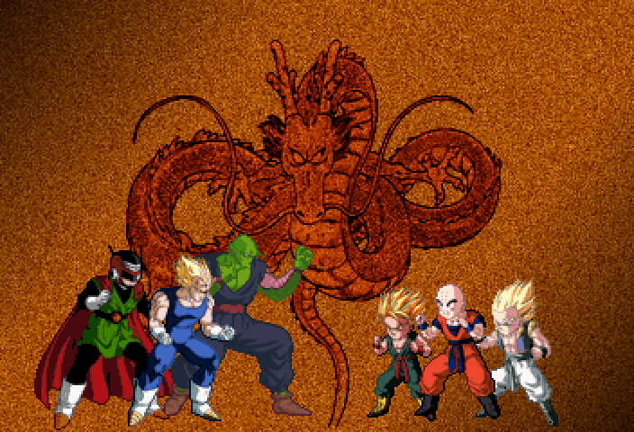 Dragon Ball Z: Shin Butōden (SEGA Saturn) screenshot: Weird grouping.