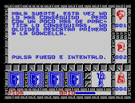 El Cid (ZX Spectrum) screenshot: The game it's over now. Play it better.