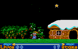 Slightly Magic (Atari ST) screenshot: Gingerbread house, the exterior
