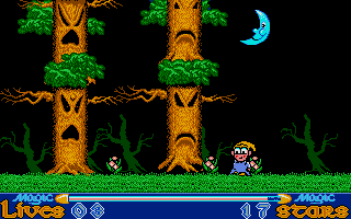 Slightly Magic (Atari ST) screenshot: There are things that live in these woods that will kill you...