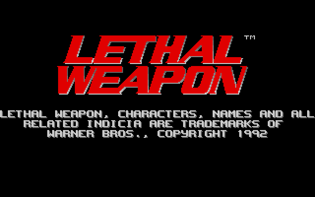 Lethal Weapon (DOS) screenshot: Title screen.