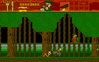 Yogi's Big Clean Up (Atari ST) screenshot: Snakes everywhere!