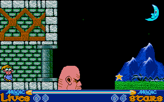 Slightly Magic (Atari ST) screenshot: Finally! We're almost out! But what should we do about that giant?