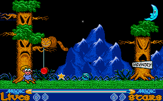 Slightly Magic (Atari ST) screenshot: The Cheshire cat wouldn't let you pass...