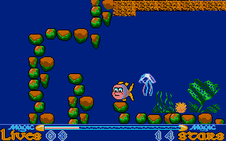 Slightly Magic (Atari ST) screenshot: Who knew the jellyfish are cannibals?