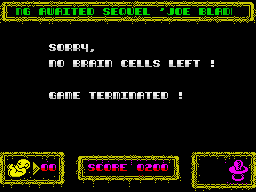 Brat Attack (ZX Spectrum) screenshot: Game over.