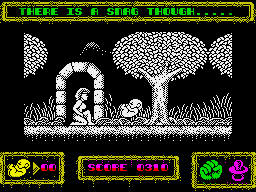 Brat Attack (ZX Spectrum) screenshot: Aim of game is to rescue babies.
