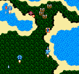 Crisis Force (NES) screenshot: Gems appear after defeating enemies