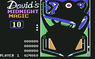 David's Midnight Magic (Commodore 64) screenshot: 10 Bonus Points