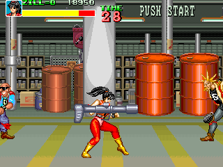 Big Fight (Arcade) screenshot: I picked up a rocket launcher