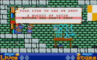 Slightly Magic (Atari ST) screenshot: About to solve a puzzle.