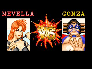 Big Fight (Arcade) screenshot: Melvella vs Gonzo