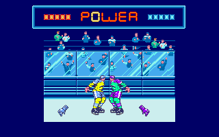 Blades of Steel (Amiga) screenshot: Fight is on