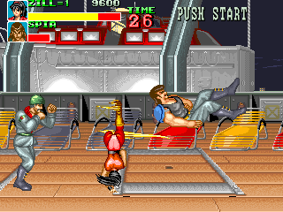 Big Fight (Arcade) screenshot: Spin attack