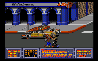 Back to the Future Part II (Amiga) screenshot: The hoverboard chase