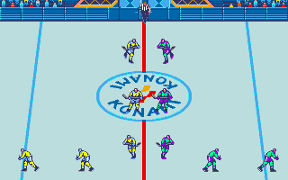 Blades of Steel (Amiga) screenshot: Players entering arena